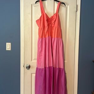 Terra & Sky Pink Ombré Maxi Dress Size 1X